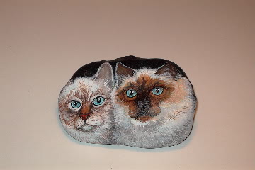 sassi dipinti gatti